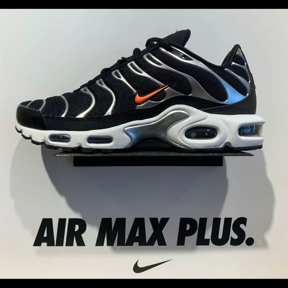 air max plus black silver